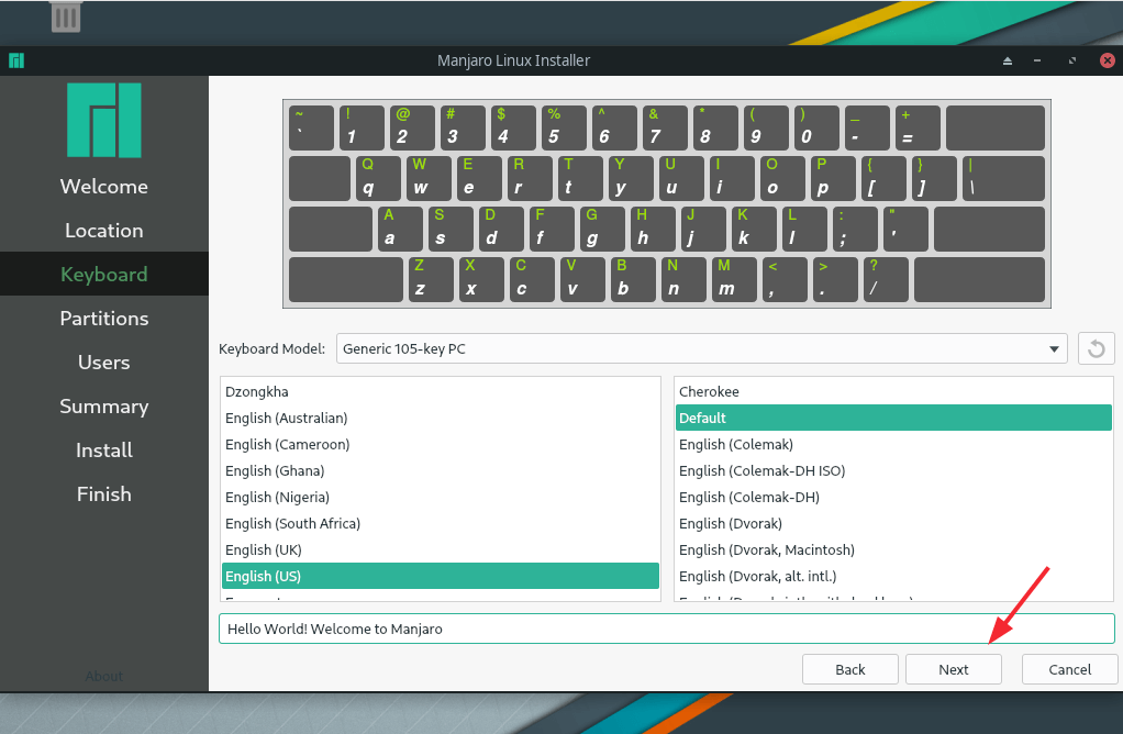 Manjaro Keyboard