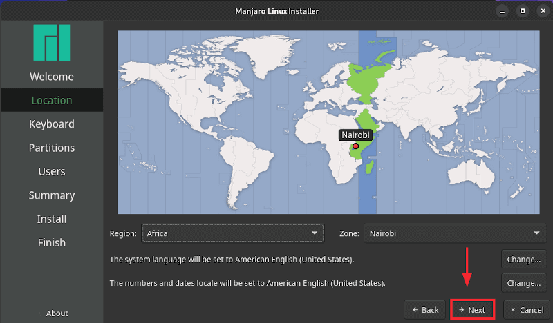 Manjaro Timezone