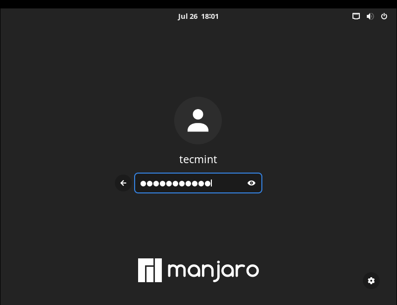 Manjaro User Login