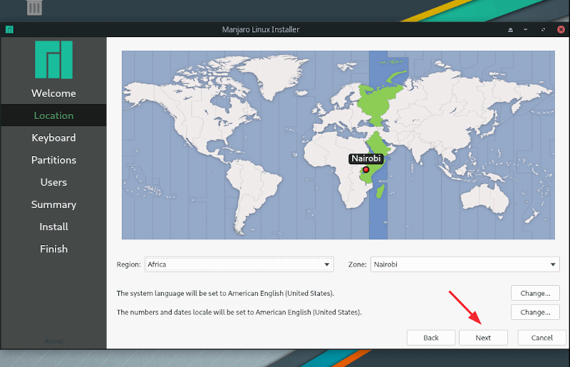 Manjaro Timezone