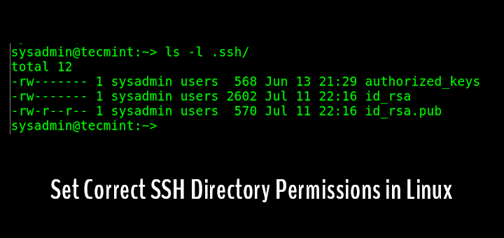 Set Correct SSH Directory Permissions in Linux