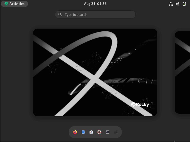 Rocky Linux Gnome Desktop