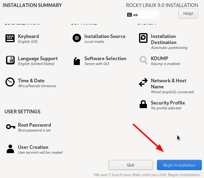 Rocky Linux Installation