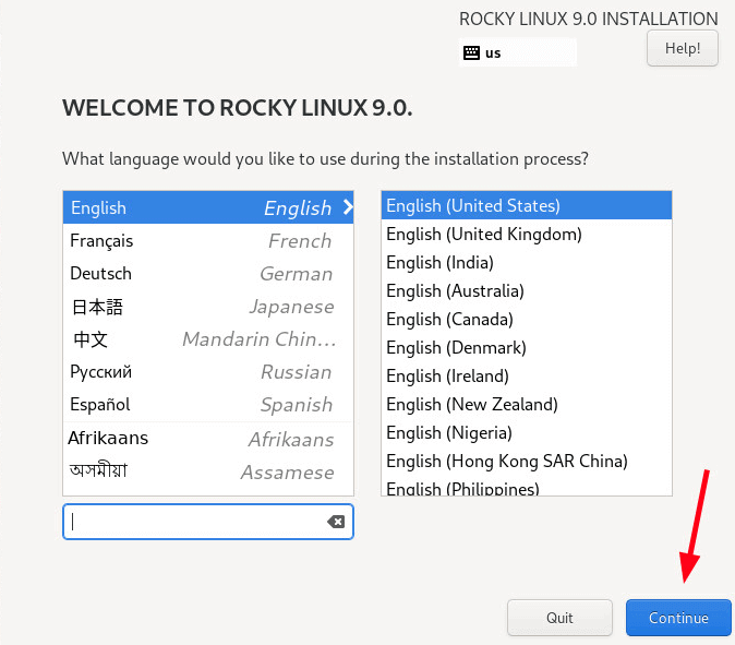 Rocky Linux Language
