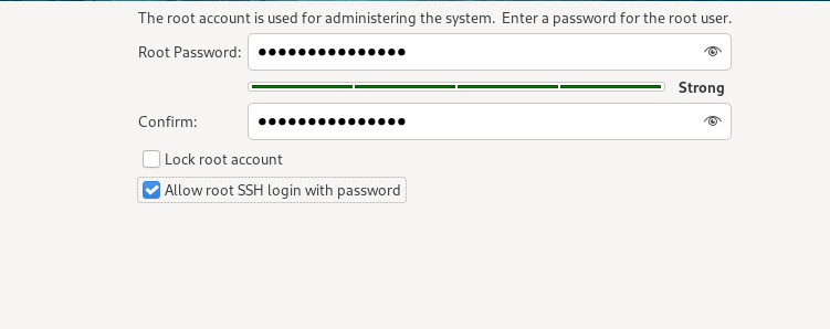 Set Root Password