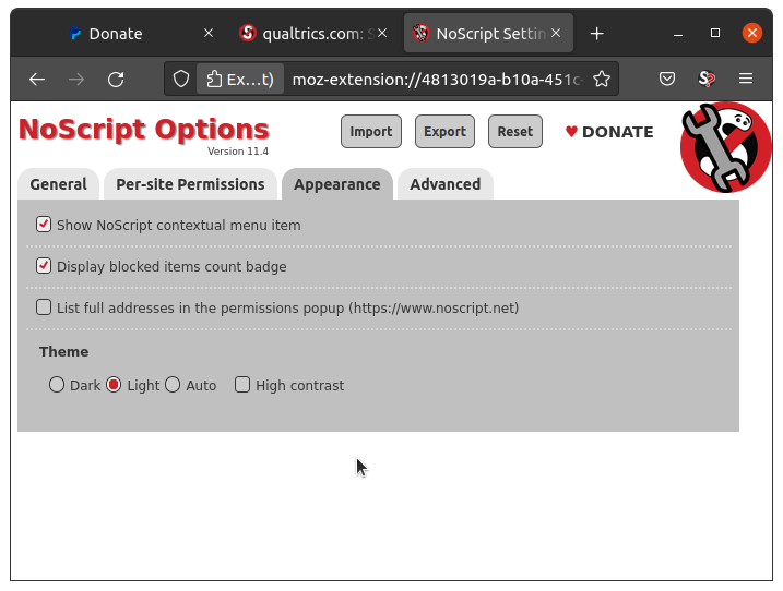 NoScript Security Suite - A Security Extension