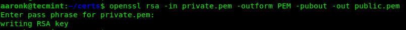 Enter Private Key Passphrase