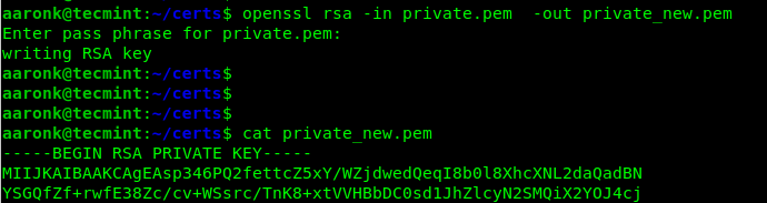 Remove SSL Private Key Passphrase