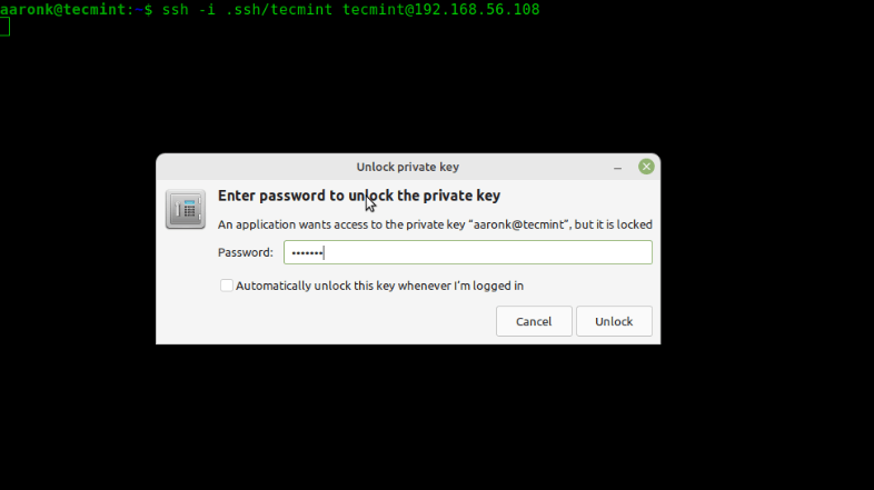 Enter SSH Private Key Passphrase