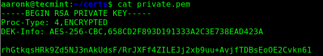 View SSL Private Key Passphrase