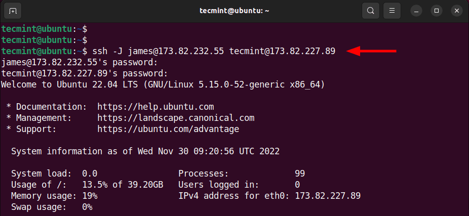 Connect Linux Using Jump Server