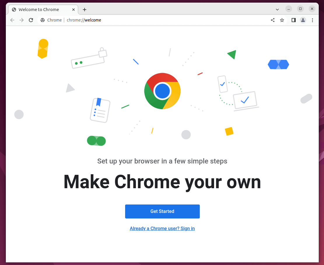 Running Google Chrome in Ubuntu