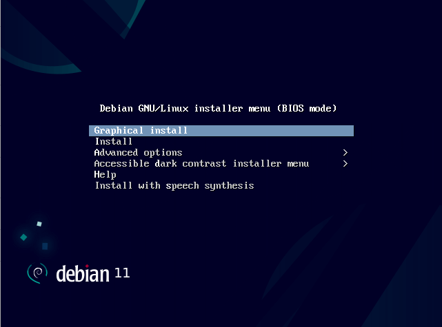 Debian Graphical Install