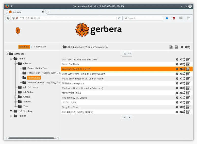 Gerbera Media Server