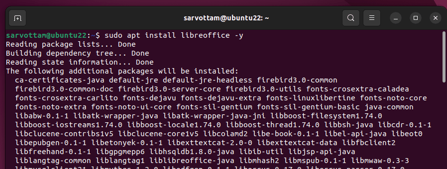 Install LibreOffice in Ubuntu Using PPA