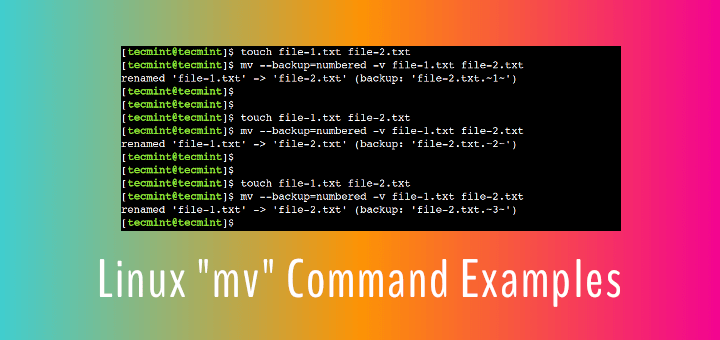 Linux mv Command Examples