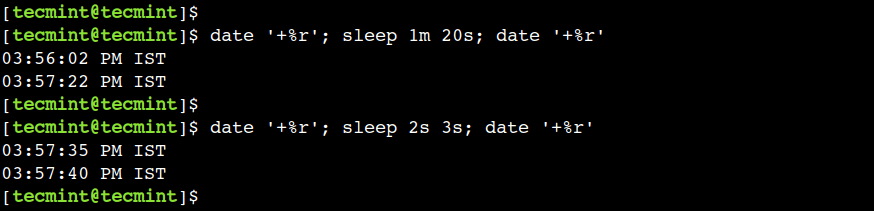 Make Linux Command Sleep for X Time