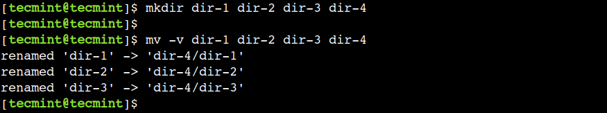 Move Multiple Directories in Linux
