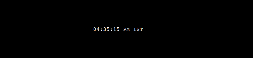 Simulate Digital Clock with sleep Command