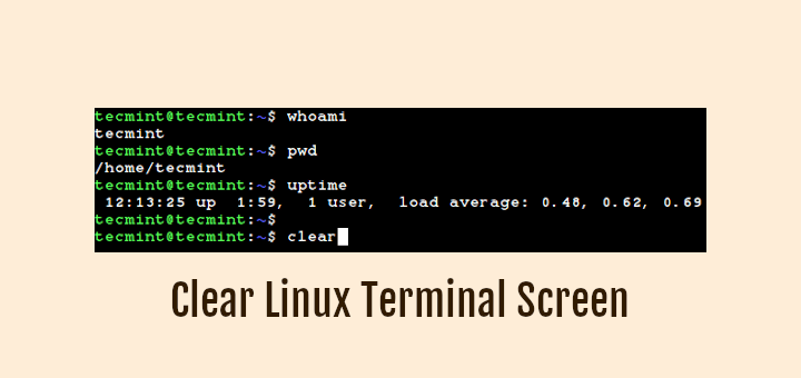 Clear Linux Terminal Screen