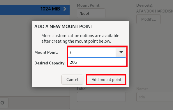 Create Root Partition