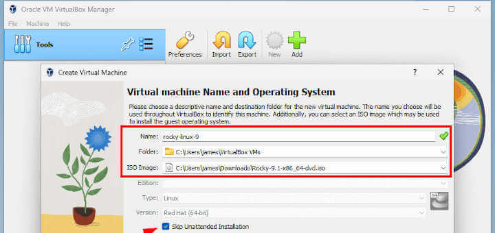 Install Rocky Linux in VirtualBox on Windows