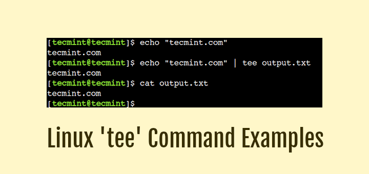 Linux tee Command Examples