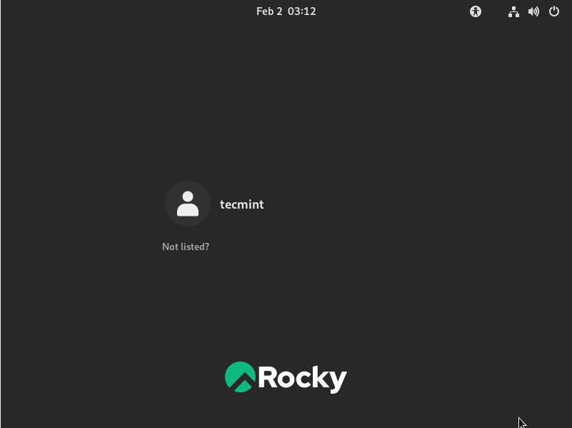 Rocky Linux Login