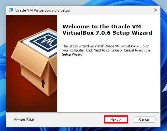 VirtualBox Setup Wizard