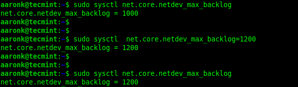 Set Kernel Variable Temporarily