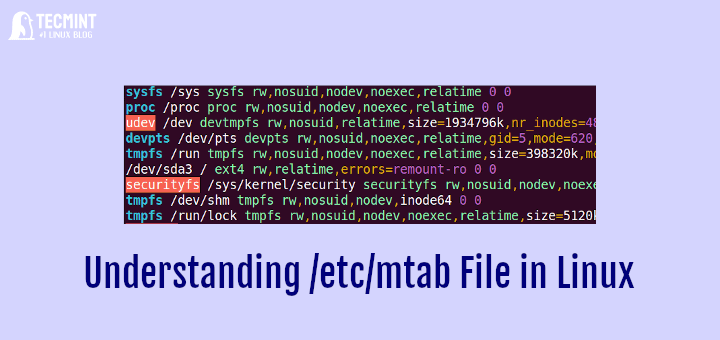 Linux /etc/mtab File