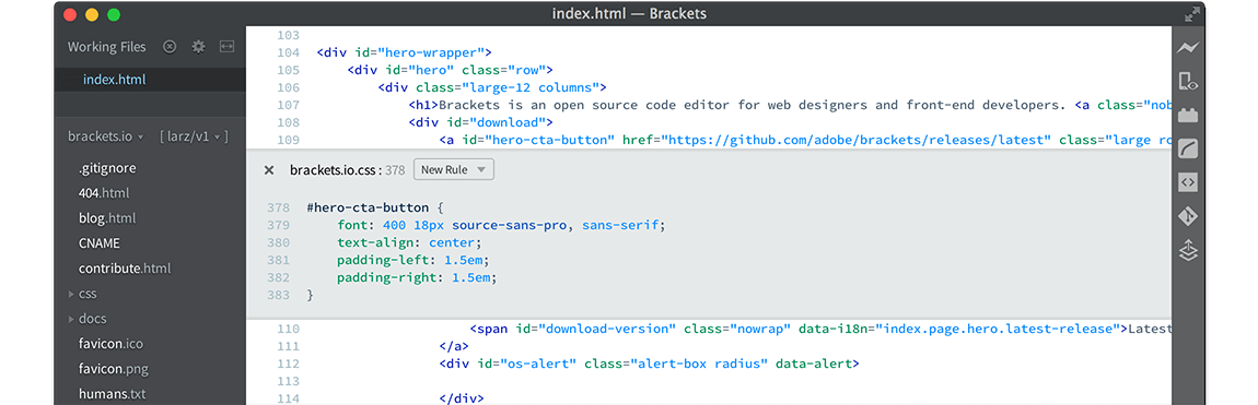 Brackets - A Source Code Editor by Adobe Inc