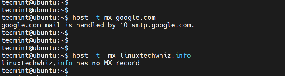 Check DNS MX Records