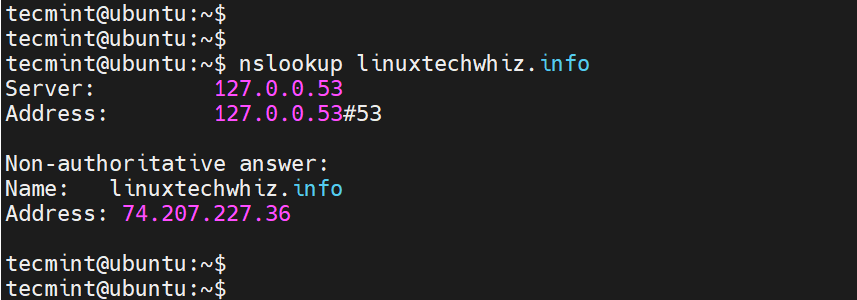 Check Domain DNS in Linux