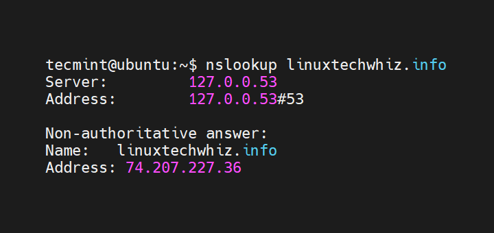 Linux Domain DNS Lookup Tools