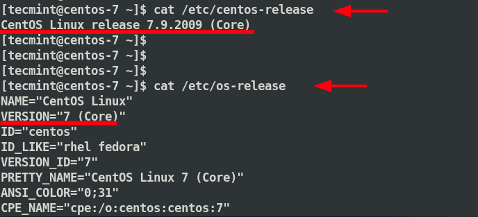 Check CentOS 7 Linux