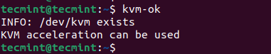 Check KVM Virtualization Support in Ubuntu