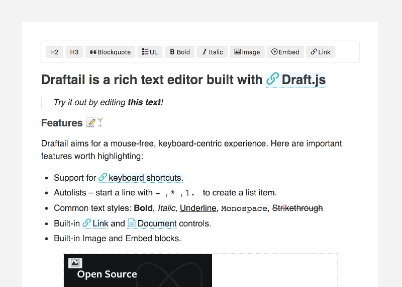 Draft.js - React Text Editor