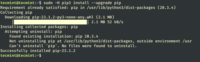 Upgrade PIP in Linux