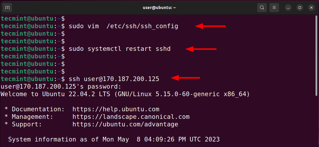 Connect to SSH Server