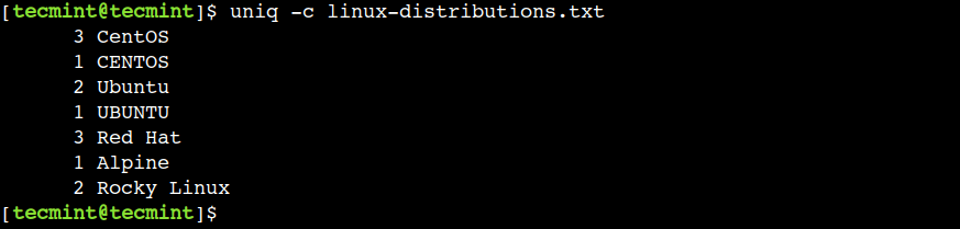 Count Duplicate Lines in File