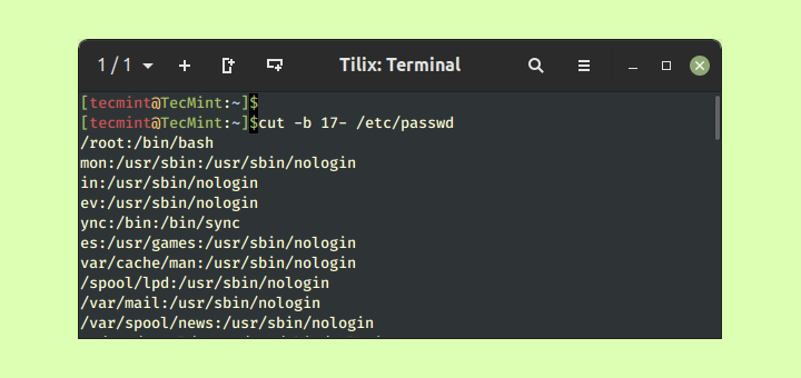 Cut Command in Linux