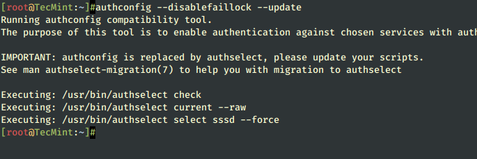 Disable Faillock Module