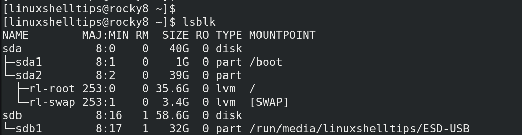 Find Block Devices in Linux