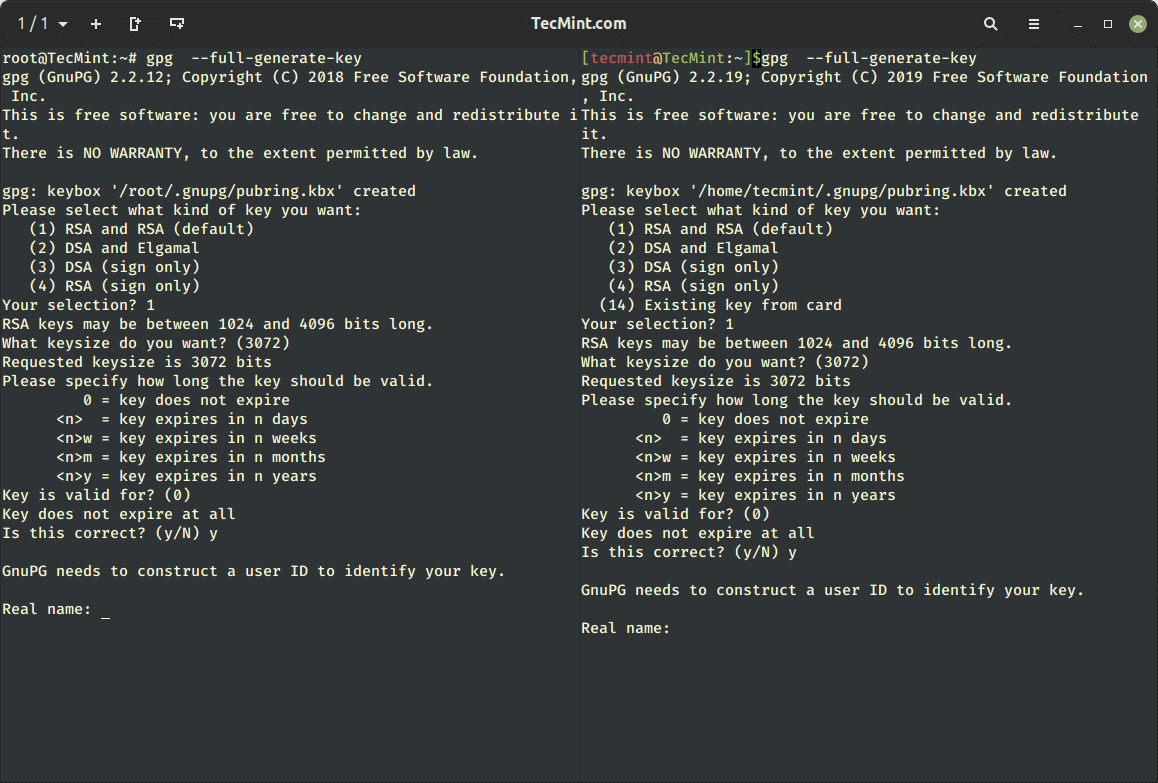Generating New GPG Key