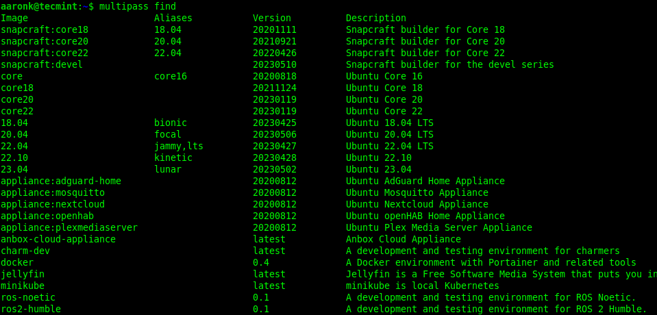 Multipass - Find Ubuntu Images