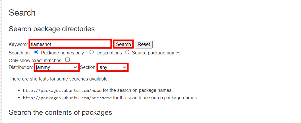 Ubuntu Package Search