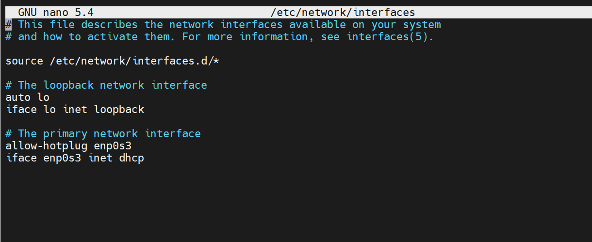 Debian Network Configuration