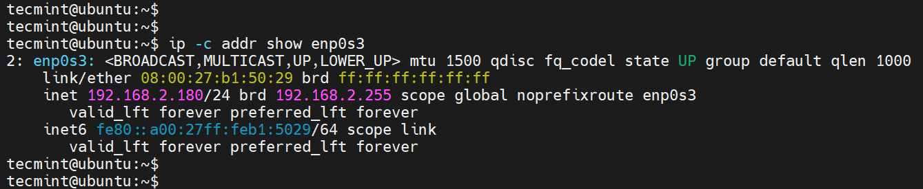 Find IP Address in Ubuntu
