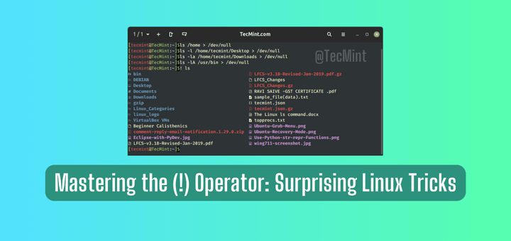 Logical Not Operator in Linux